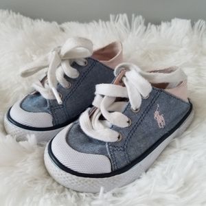 POLO by Ralph Lauren Denim/Pink Toddler Girl Shoesu